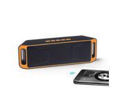 Indigi® Great Gift! Bluetooth 4.0 Portable Wireless Dual Speaker TF USB FM Radio >Orange
