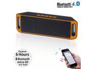 Indigi® Waterproof Bluetooth Speakers Outdoor Sport Stereo Bluetooth Wireless Orange