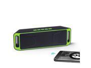 Indigi® [Green] Portable Bluetooth Wireless Speaker FM Subwoofer Super Bass HIFI Stereo