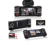 Indigi HD Wide Angle Dashboard DVR Dual Lens Motion Activate File Protection