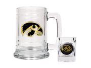 University of Iowa Hawkeyes Beer Mug Shot Glass Set