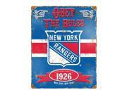 New York Rangers Vintage Metal Sign