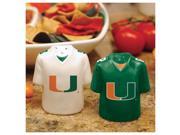 University of Miami Hurricanes Salt and Pepper Shakers Ceramic Set
