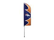 Party Animal Broncos Swooper Flag Kit United States 42 x 13 Durable Weather Resistant UV Resistant Lightweight Dye Sublimated Polyester
