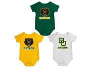 Baylor University Bears Onesie Creepers 3 Pack Set