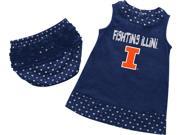 Infant University of Illinois Heartbeat Dress with Bloomers