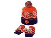 Toddler Knit Clemson University Tigers Hat and Mittens Set