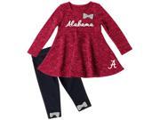 Alabama Crimson Tide Bama Long Sleeve Dress and Leggings Infant Set