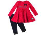 Georgia Bulldogs UGA Long Sleeve Dress and Leggings Infant Set