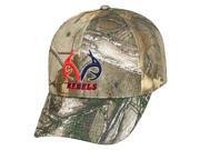 Realtree Logo Ole Miss Rebels Camo Hat Stretch One Fit