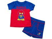 Kansas Jayhawks KU Infant T Shirt and Shorts Boy s 2 Pc Set
