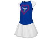 Kansas Jayhawks KU Toddler Shirt and Tutu Skirt Set