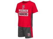 University of Wisconsin Badgers Toddler T Shirt and Shorts 2 Piece Set