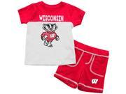 University of Wisconsin Badgers Infant T Shirt and Shorts Boy s 2 Pc Set