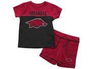 Arkansas Razorback Infant T Shirt and Shorts Boy s 2 Pc Set