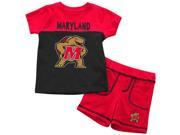 University of Maryland Terps Infant T Shirt and Shorts Boy s 2 Pc Set