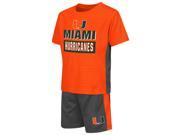 University of Miami Hurricanes Toddler T Shirt and Shorts 2 Piece Set