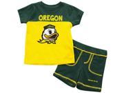 University of Oregon Ducks Infant T Shirt and Shorts Boy s 2 Pc Set