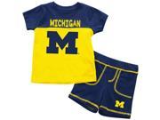 University of Michigan Wolverines Infant T Shirt and Shorts Boy s 2 Pc Set