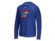 Kansas Jayhawks KU Adidas Long Sleeve Hooded T Shirt
