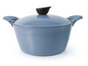 Neoflam Eela 7qt Covered Stockpot with Detachable Silicone Handles and Ecolon Non Stick Coating Deep Blue