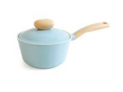 Neoflam Retro 1.5qt Covered Cast Aluminum Saucepan with Soft Touch Grip and Ecolon Nonstick Coating