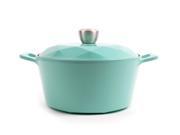 CARAT Fresh Green 4QT 4.1L Covered Stockpot w Stainless Steel Knob 9.5 24cm