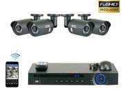 GW Full 1920 x 1080P HD CVI 4 CH. Selected HDD 4 HDCVI 2 MegaPixel Camera Security System 1080P Live View 1080P Recording Real Time DVR Kit Motion Detect