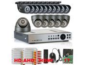 GW16CH AHD PK1 16 Channel DVR System 1TB HDD True HD 720P Digital Real Time 16x 1.3 Mega Pixel AHD Camera Weather Proof CCTV Surveillance Kit Security Camera