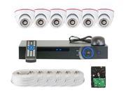 GW 8 Channel HD CVI DVR 4TB Security Camera System with 6 x HDCVI Camera 2.0 Mega pixel 3.6mm Lens 1080P Real Time Preview 720P Real Time Recording iPhone An