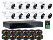 GW Build Your Own 16 Channel Security Camera System Real Time Motion Detective DVR Kit 12 x 900 TVL Water Proof Cameras Support Up to 16 Cameras HDMI Video