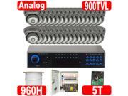 GW 32 Channel Real Time 960H DVR Kit CCTV Surveillance Package 5TB HDD 32 x 900 TVL High Resolution Security Camera System iPhone Android Compatible