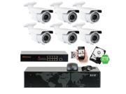 GW 5MP 2592x1920p 8 Channel 1920P NVR PoE IP Security Camera System 6 x HD 2.8~12mm Varifocal Zoom 196ft IR IP Camera 5 Megapixel More Pixels Than 1080P