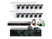 GW 5MP 2592x1920p 16 Channel 1920P NVR PoE IP Security Camera System 12 x HD 2.8~12mm Varifocal Zoom 196ft IR IP Camera 5 Megapixel More Pixels Than 1080