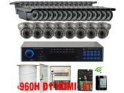 GW 32 Channel H.264 960H Realtime DVR Kit 24 x Security Camera System Water Proof 1000 TVL 2.8~12mm Varifocal Adjustable Lens HDMI Output Up To 1920×1080P Resol