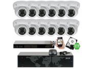 GW Security 16 Channel 5MP NVR IP Camera Network PoE Surveillance System 2TB HDD 12 x HD 1920P Weatherproof Dome Security Cameras Super 5MP is much higher