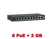GW SW0802M PoE Switch 10 Port with 8 Port PoE Designed for IP PoE Camera System and NVR