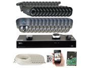 32 Channel H.265 4K NVR 4MP 1520p POE IP Camera System 12 Bullet 12 Dome Varifocal Zoom HD Security Camera H.265 Double recording data and enhance pic