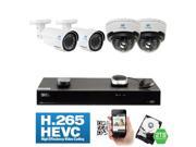 GW 8 Channel H.265 4K NVR 4 Megapixel 1680P Network Video Plug Play IP Camera Security System 4 x POE 4MP 1680p Realtime 2.8~12mm Varifocal Zoom Lens Weathe