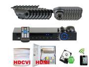 Professional 16 Channel HD CVI DVR Security Camera System with 16 x 1 2.7 2.0 Mega pixels HDCVI SONY CMOS CCTV Security Camera 2.8~12mm Lens 36PCS Infrared