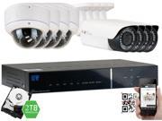 GW 1080P 2.1 Megapixel 8 Channel Plug and Play Complete HD TVI Security System 4 Outdoor 4 Indoor x 2.1MP HDTVI True HD 1080P @30fps Security Cameras 2