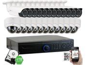 GW 1080P 2.1 Megapixel 32 Channel Plug and Play Complete HD TVI Security System 12 Outdoor 12 Indoor x 2.1MP HDTVI HD 1080P Security Cameras 4TB Pre Inst