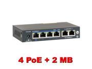 GWSW0402M PoE Switch 4x 100Mbps downlink PoE Ethernet ports and 2x 100Mbps uplink Ethernet ports. Special function One Key CCTV Mode. Plug and Play Operation N