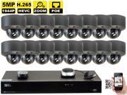 GW Security 16CH H.265 4K NVR 5 Megapixel 2592 x 1520 4X Optical Zoom Network Plug Play Video Security System 16pcs 5MP 1920p 2.8 12mm Motorized Zoom POE W