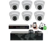 GW Security 8 Channel 5MP NVR IP Camera Network PoE Surveillance System 4TB HDD 6 x HD 1920P Weatherproof Dome Security Cameras Super 5MP is much higher th