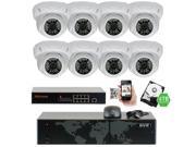 GW Security 8 Channel 5MP NVR IP Camera Network PoE Surveillance System 4TB HDD 8 x HD 1920P Weatherproof Dome Security Cameras Super 5MP is much higher th