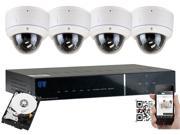 GW Security 2.1 Megapixel HD AHD 1080P Complete Security System 4 x 2.1MP HDAHD True HD 1080P @30fps Weather Proof Security Cameras 4 Channel Plug and Pl