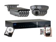 GW Security 2.1 Megapixel HD TVI 1080P Complete Security System 8 x 2.1MP HDTVI True HD 1080P @30fps Weather Proof Security Cameras 8 Channel Plug and Pl
