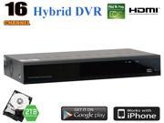 GW94216ATHD 16 Channel Hybrid HD AHD HD TVI 960H DVR 2TB HDD Pre installed 1920 * 1080P HD Resolution Surveillance Security Camera Video Recorder