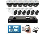 GW 16 Channel H.265 4K NVR 4 Megapixel 1680P Network Video Plug Play IP Camera Security System 12 x POE 4MP 1680p Realtime 2.8~12mm Varifocal Zoom Lens Weat